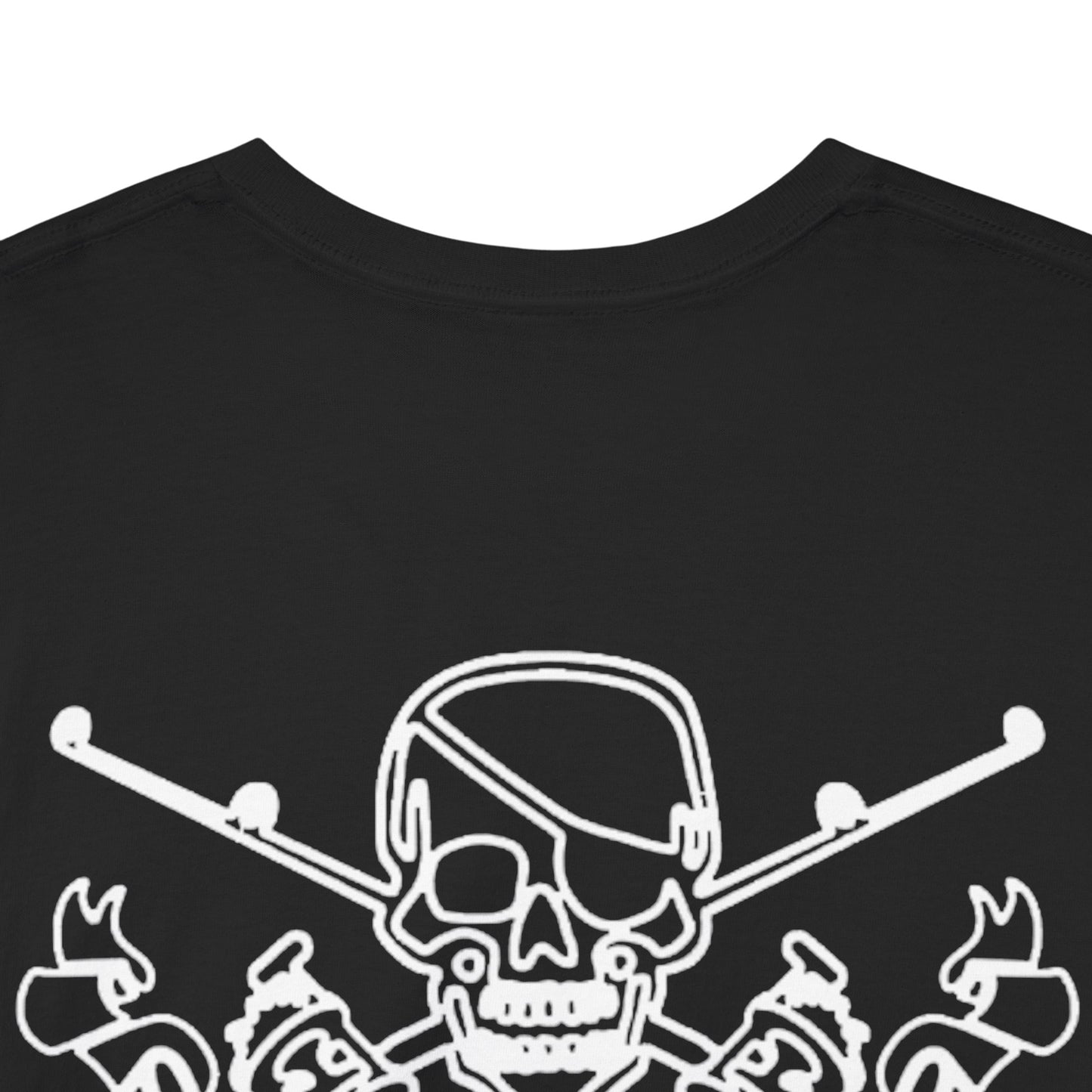 Unisex Heavy Cotton Skull and Crossbones Tee - Pirate Theme Graphic T-Shirt
