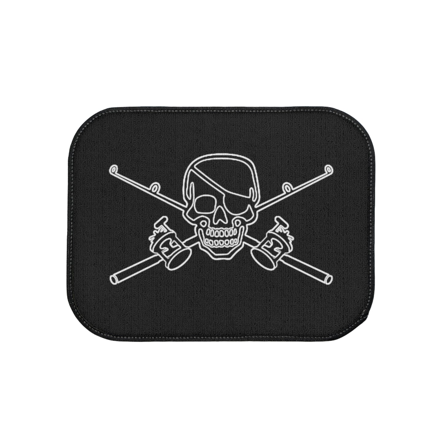 Skull & Fishing Rods Car Floor Mat - Durable Auto Accessory for Car Enthusiasts