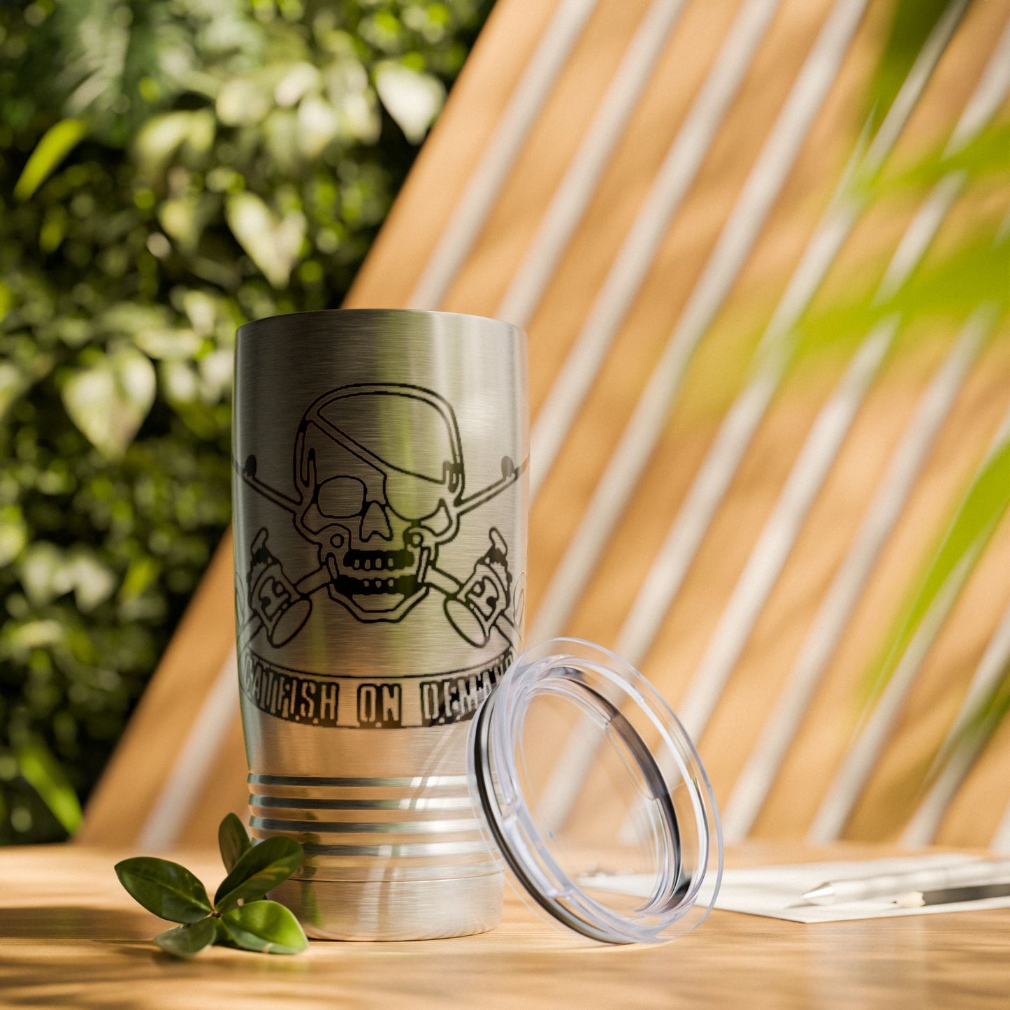 Skull & Crossbones Ringneck Tumbler - 20oz Adventure Mug for Pirates, Drinkware for Outdoor Enthusiasts