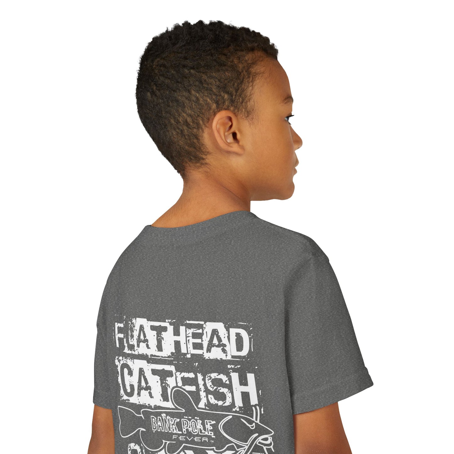 Funny Youth Short Sleeve Tee - Show Me Those Kitties Fishing Shirt