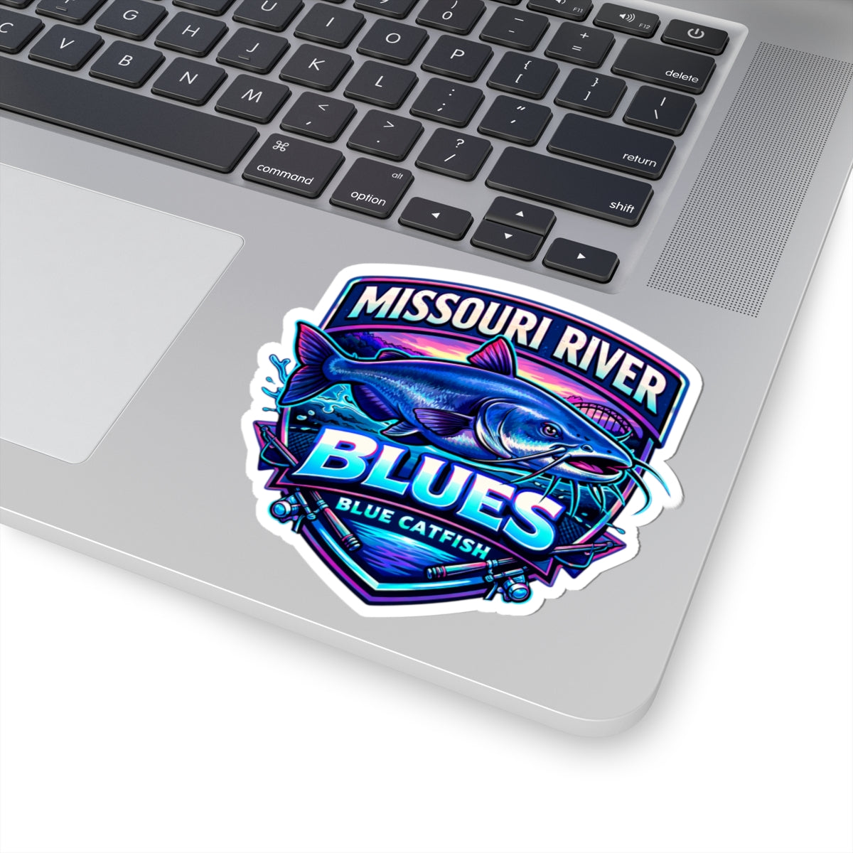 Missouri River Blues Catfish Sticker — Kiss-Cut Fishing Decal