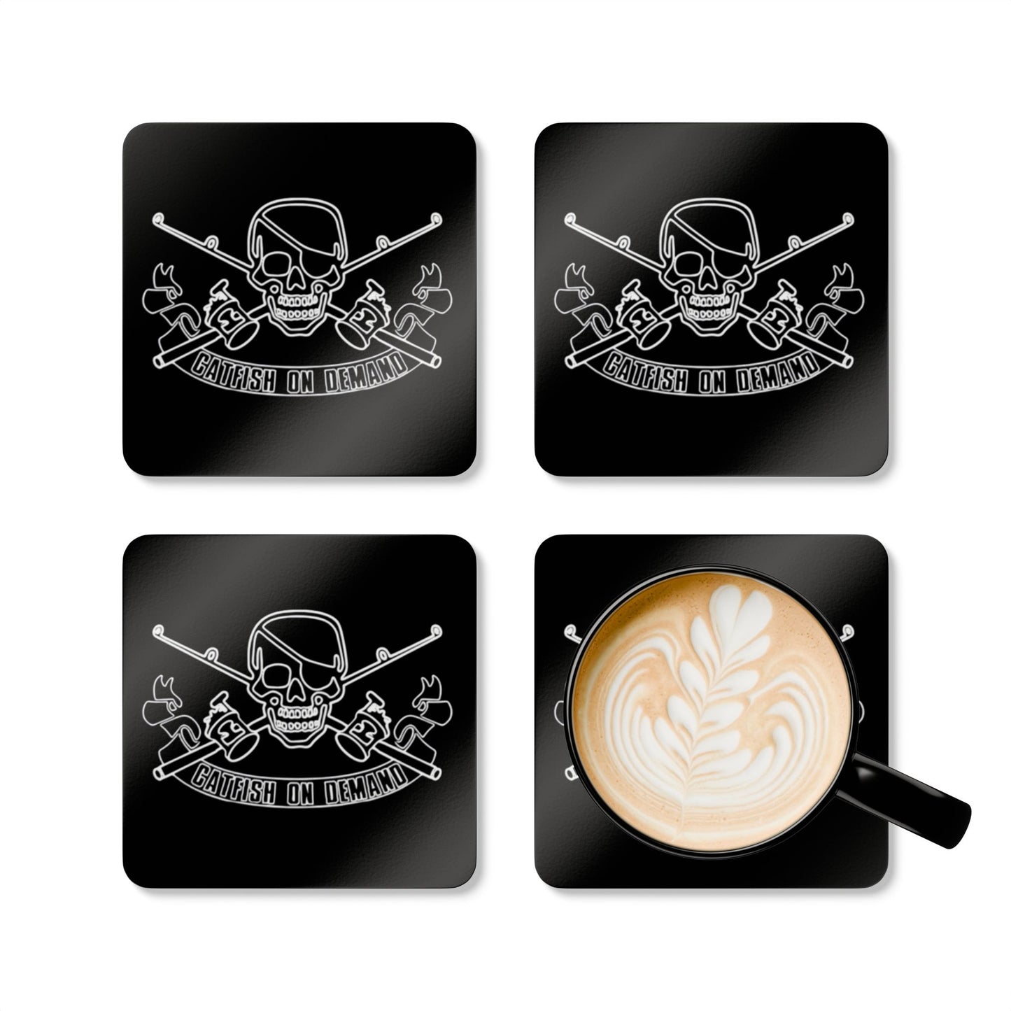 Fishing-Themed Cork Coaster Set - Perfect Gift for Anglers