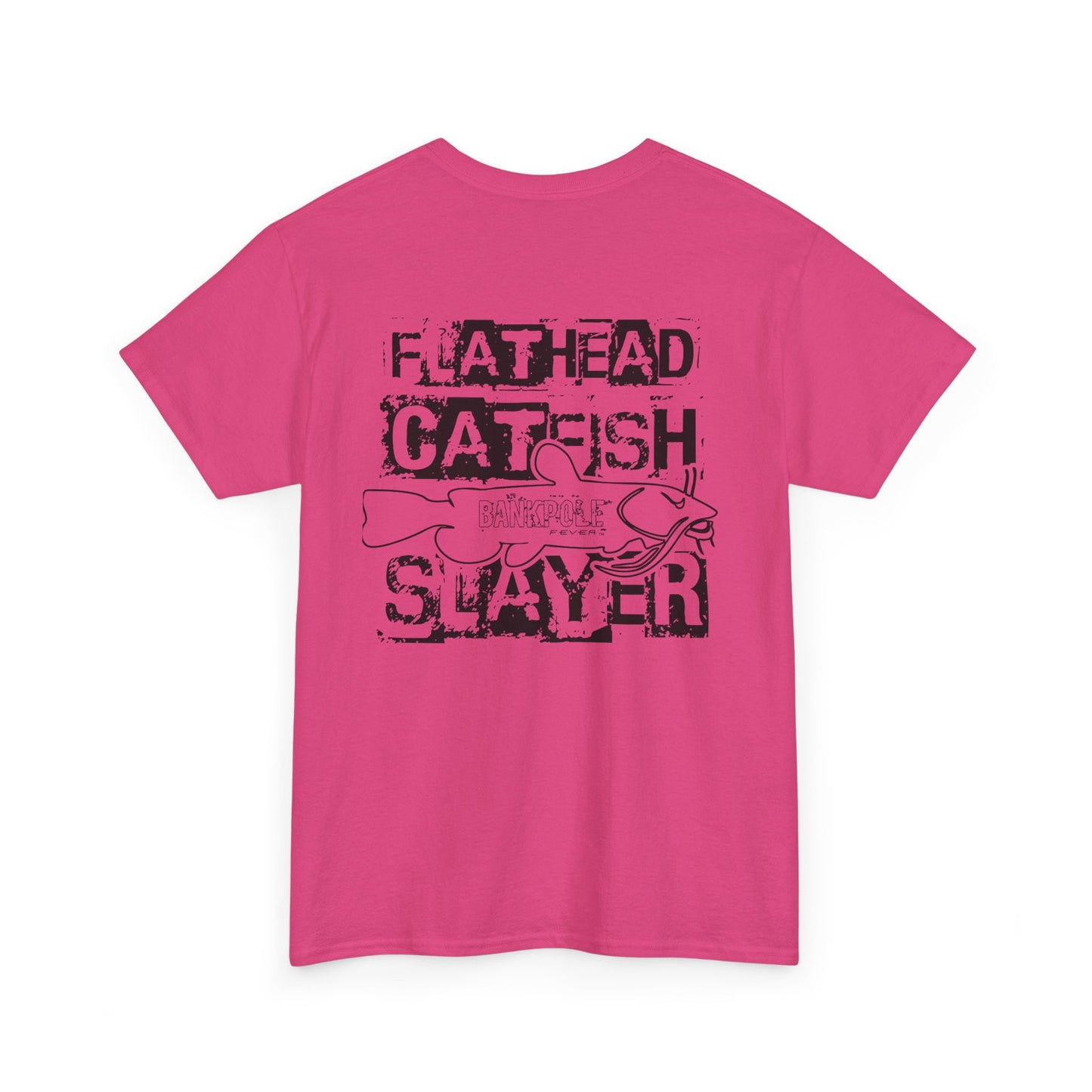 Mens/ Women's Adult Flathead Catfish Slayer Unisex Heavy Cotton Tee - Fun Fishing Shirt for Anglers