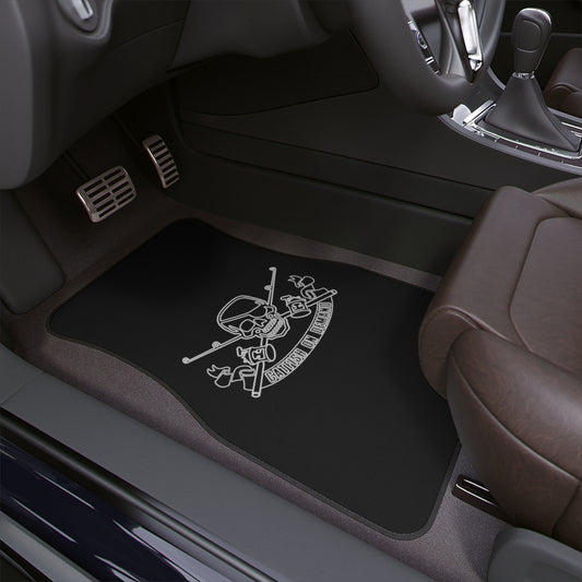 Skull & Fishing Rods Car Floor Mat - Durable Auto Accessory for Car Enthusiasts