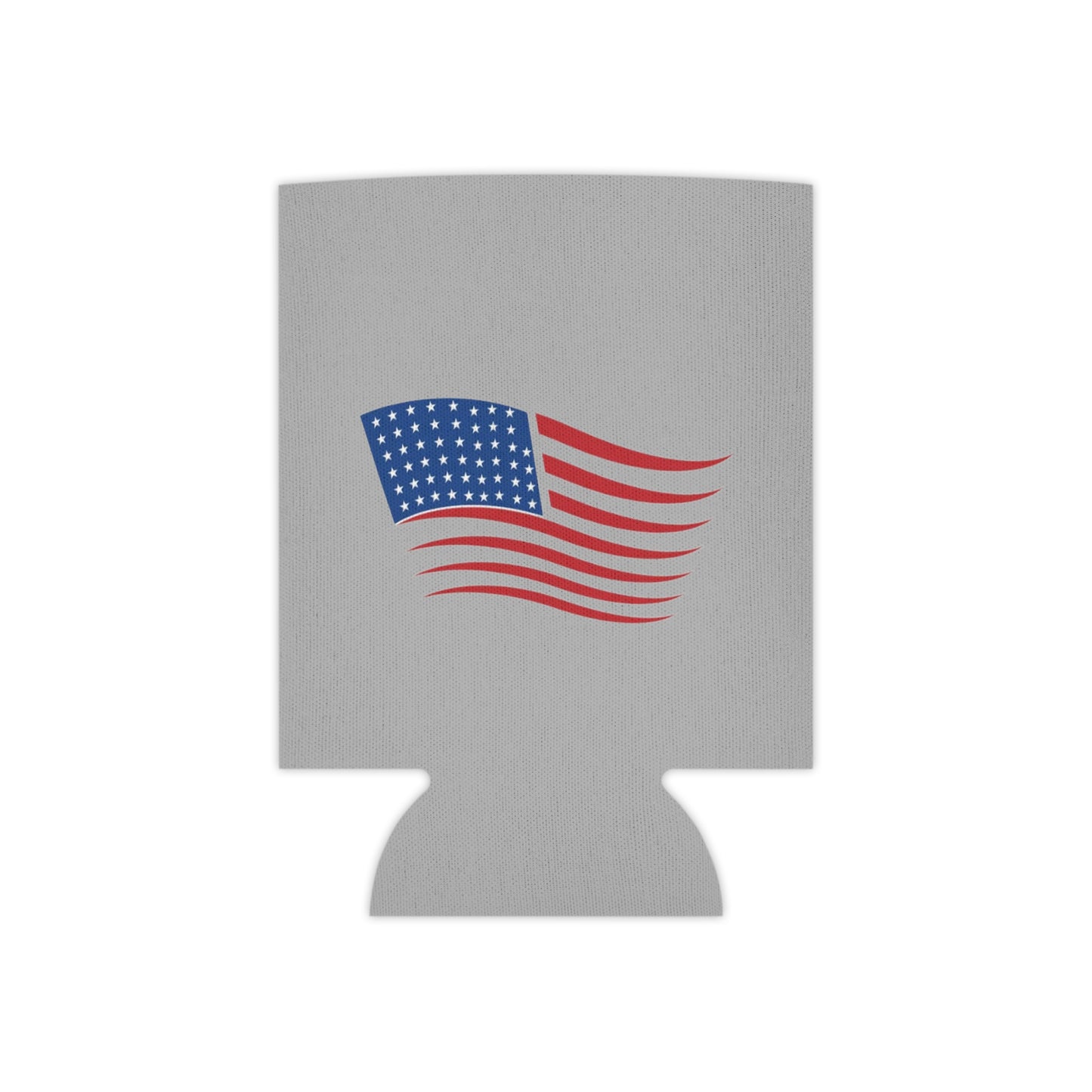 American Flag Can Cooler — Patriotic Red White Blue Beverage Koozie