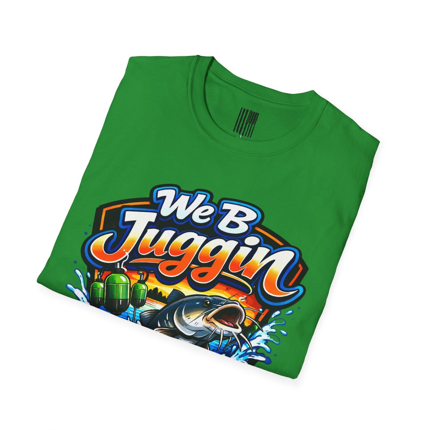 Fishing T-Shirt — "We B Juggin" River Monsters Vertical Trot Lines Graphic Tee