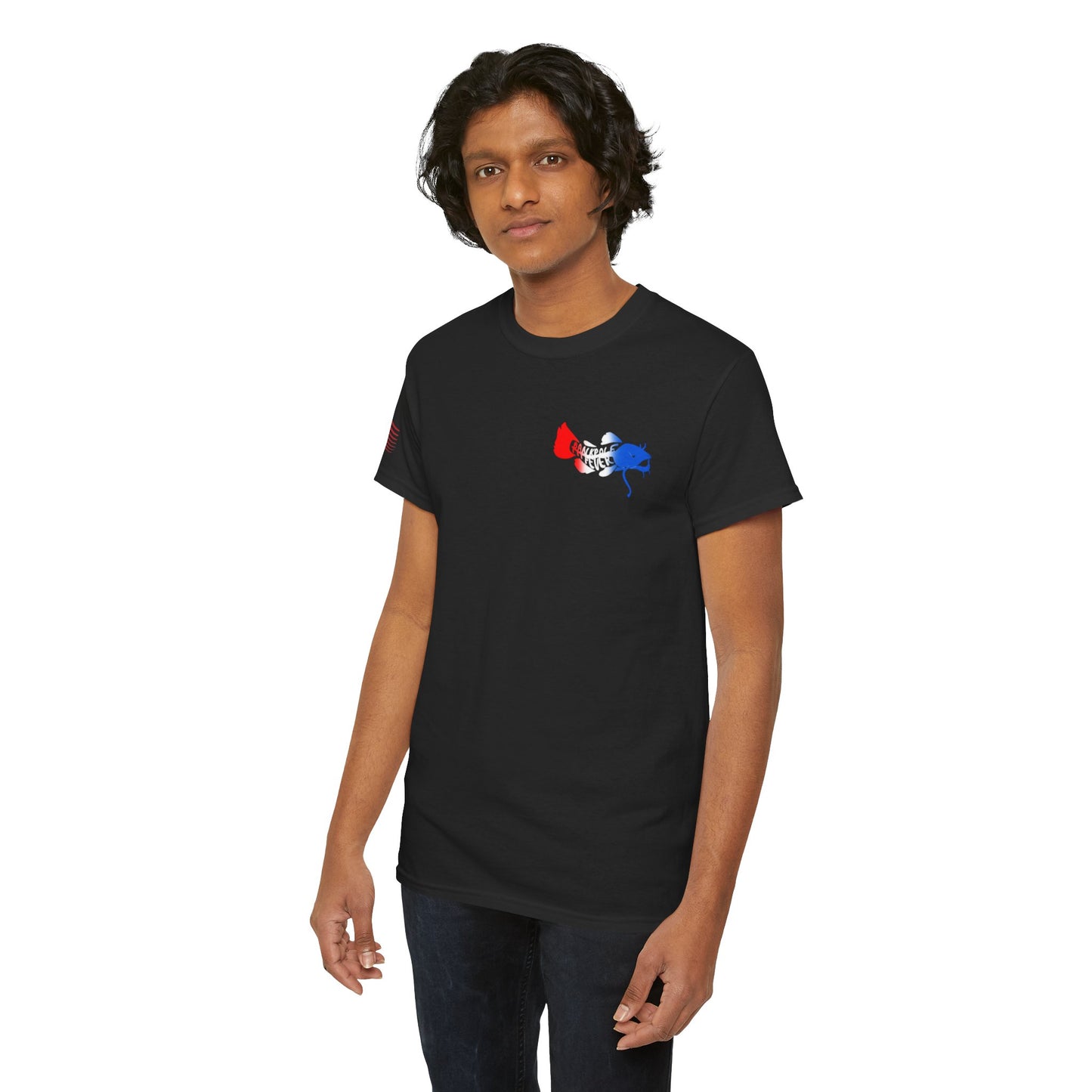 Red/white/Blue Show Me Those Kitties Unisex Heavy Cotton Tee – Bold Graphic T-Shirt for Fishermen