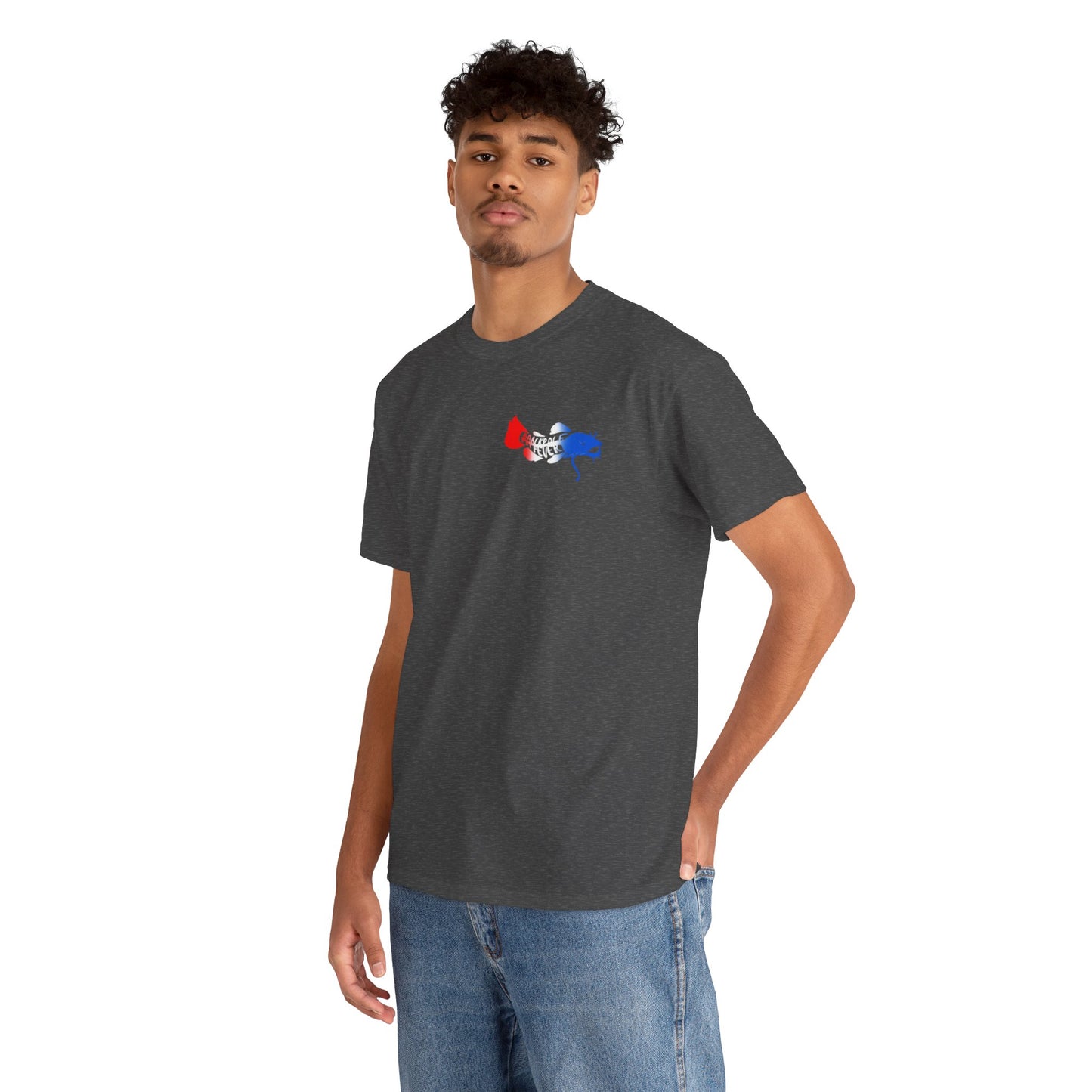 Red/white/Blue Show Me Those Kitties Unisex Heavy Cotton Tee – Bold Graphic T-Shirt for Fishermen