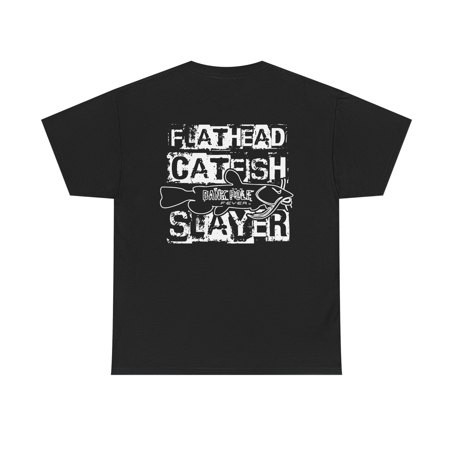 Mens/ Women's Adult Flathead Catfish Slayer Unisex Heavy Cotton Tee - Fun Fishing Shirt for Anglers