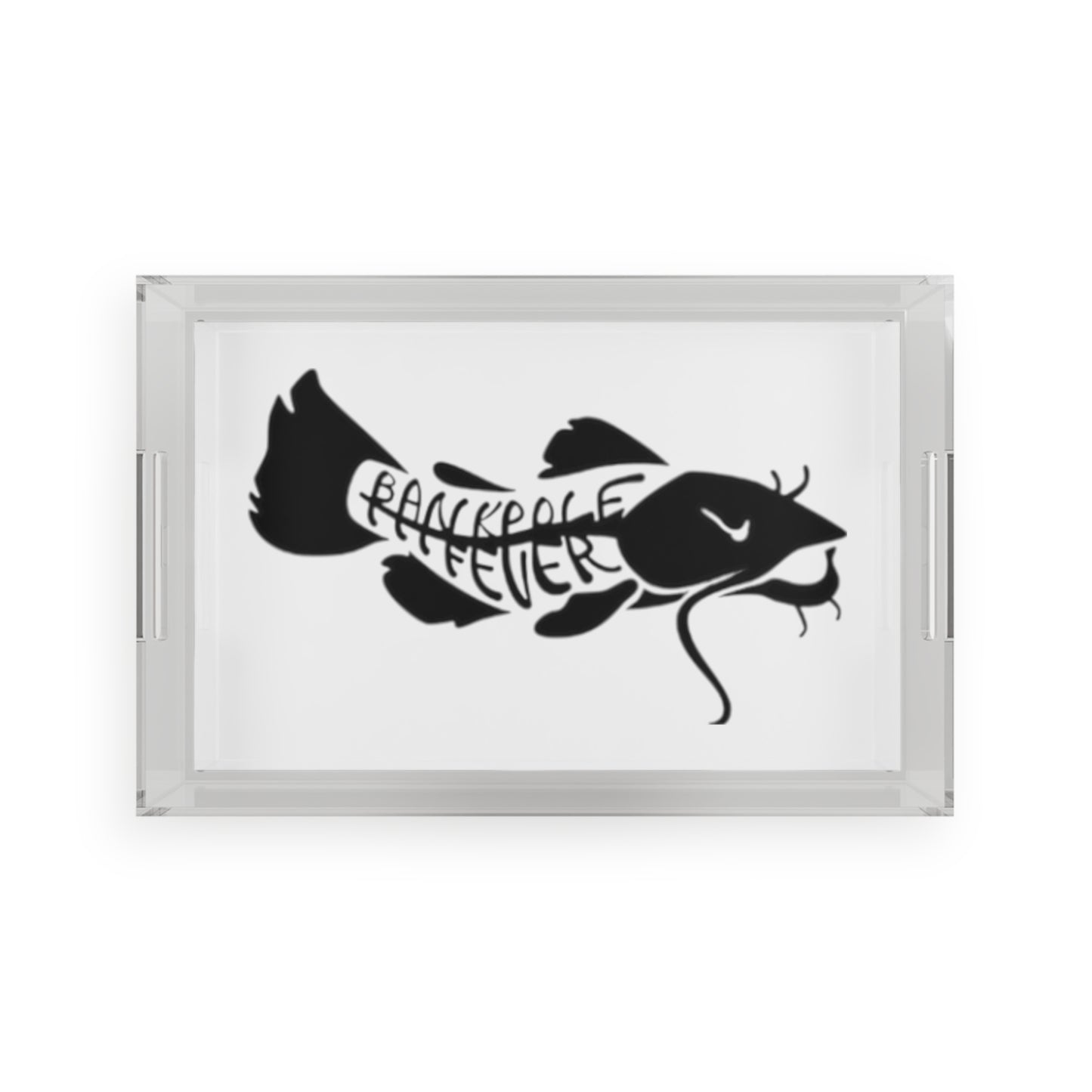 Stylish Acrylic Serving Tray with Catfish Design | Perfect for Entertaining & Home Decor