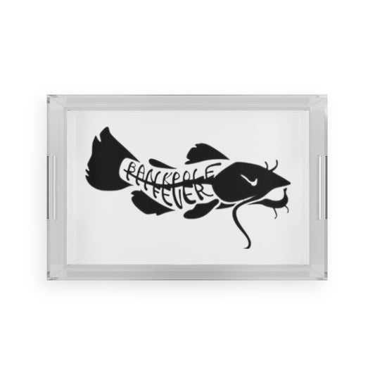 Stylish Acrylic Serving Tray with Catfish Design | Perfect for Entertaining & Home Decor