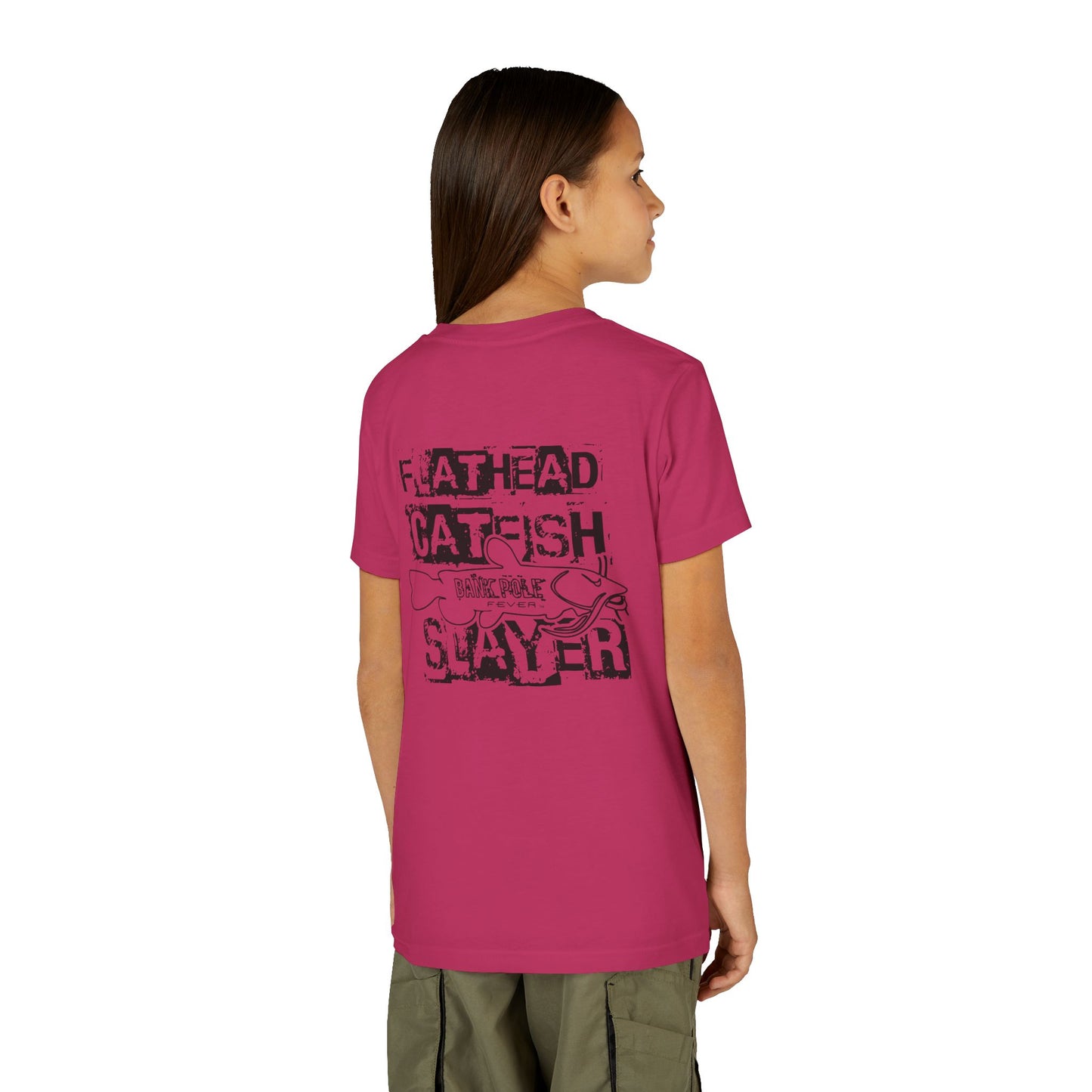 Funny Youth Short Sleeve Tee - Show Me Those Kitties Fishing Shirt
