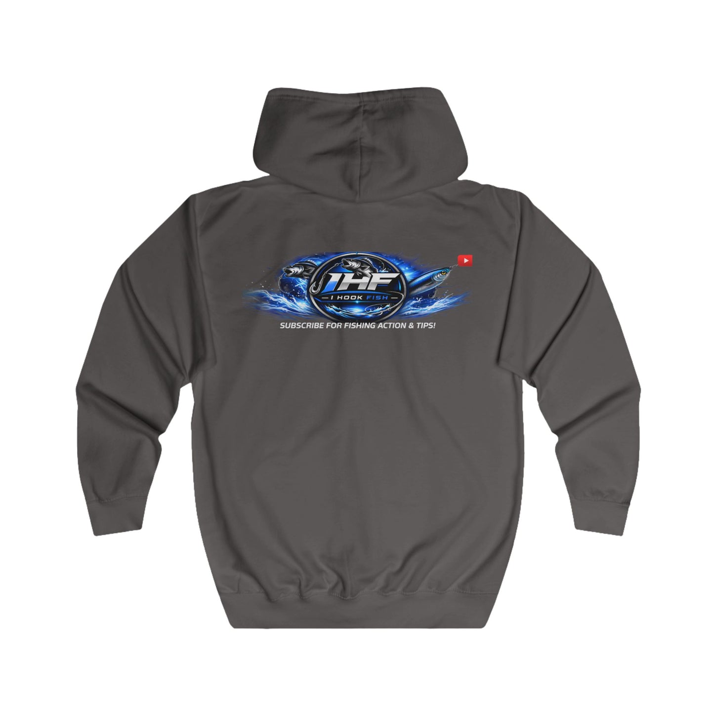 THF Racing Logo Zip Hoodie — Motorsport Graphic Full-Zip Hooded Jacket