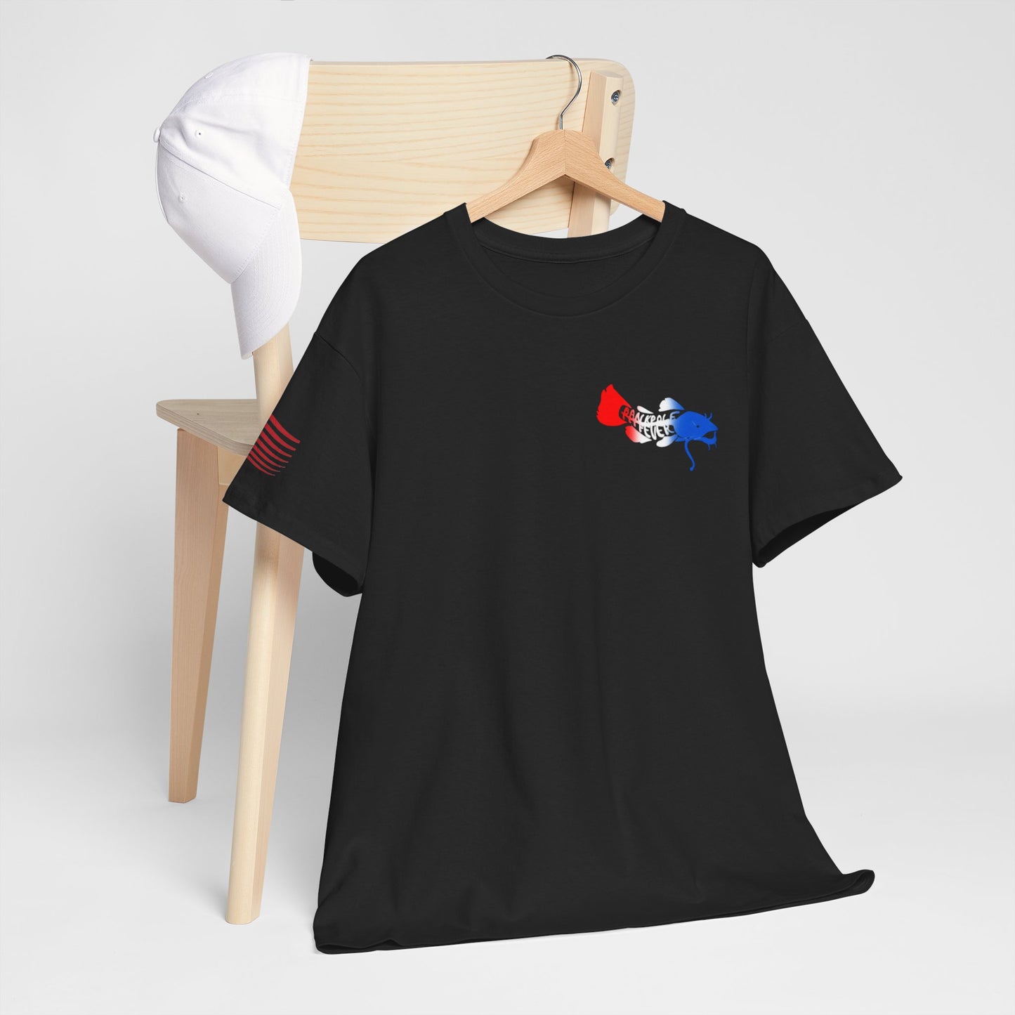 Red/white/Blue Show Me Those Kitties Unisex Heavy Cotton Tee – Bold Graphic T-Shirt for Fishermen