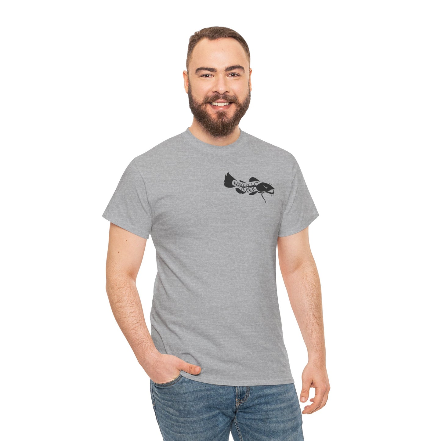 Mens/ Women's Adult Flathead Catfish Slayer Unisex Heavy Cotton Tee - Fun Fishing Shirt for Anglers
