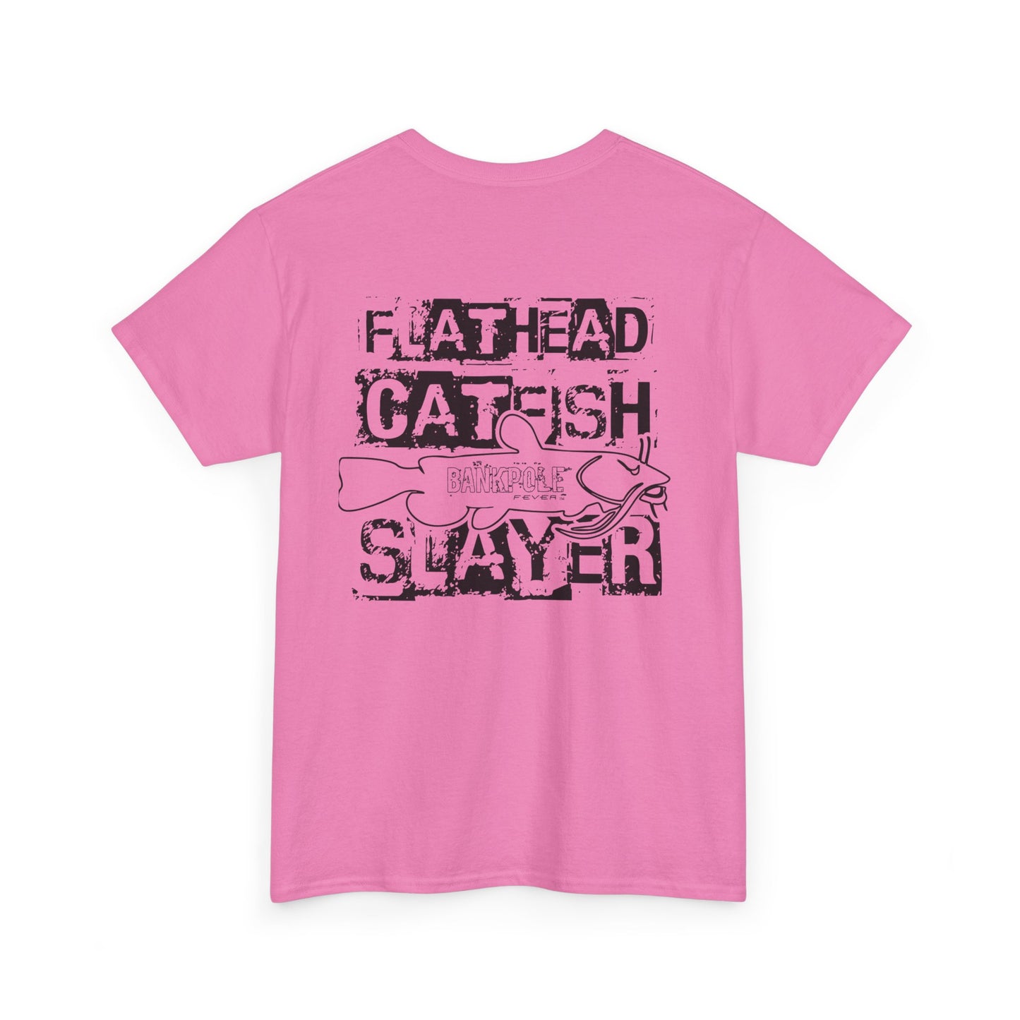 Mens/ Women's Adult Flathead Catfish Slayer Unisex Heavy Cotton Tee - Fun Fishing Shirt for Anglers