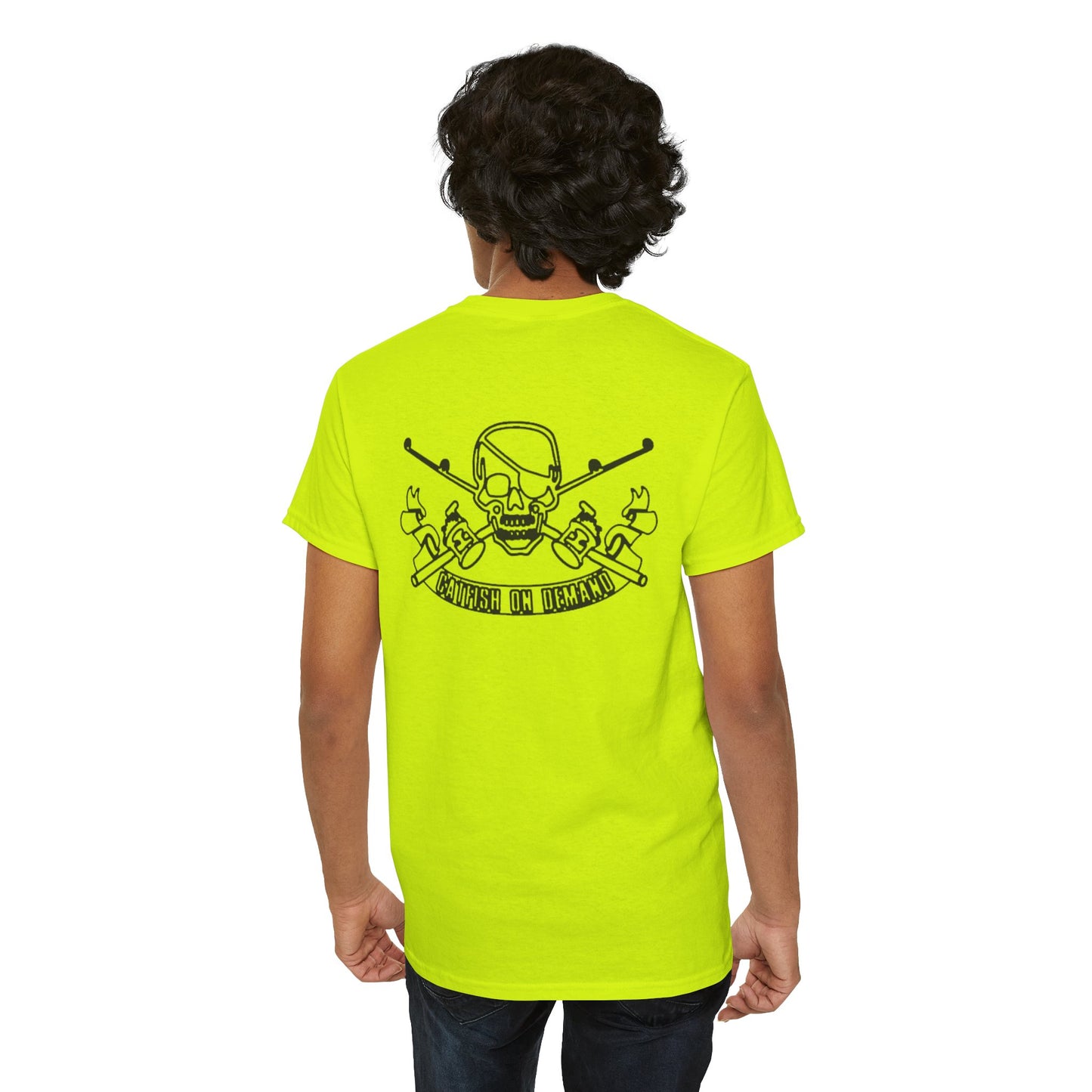 (Saftey colors)Catfish on Demand Graphic Tee for Adventure Seekers