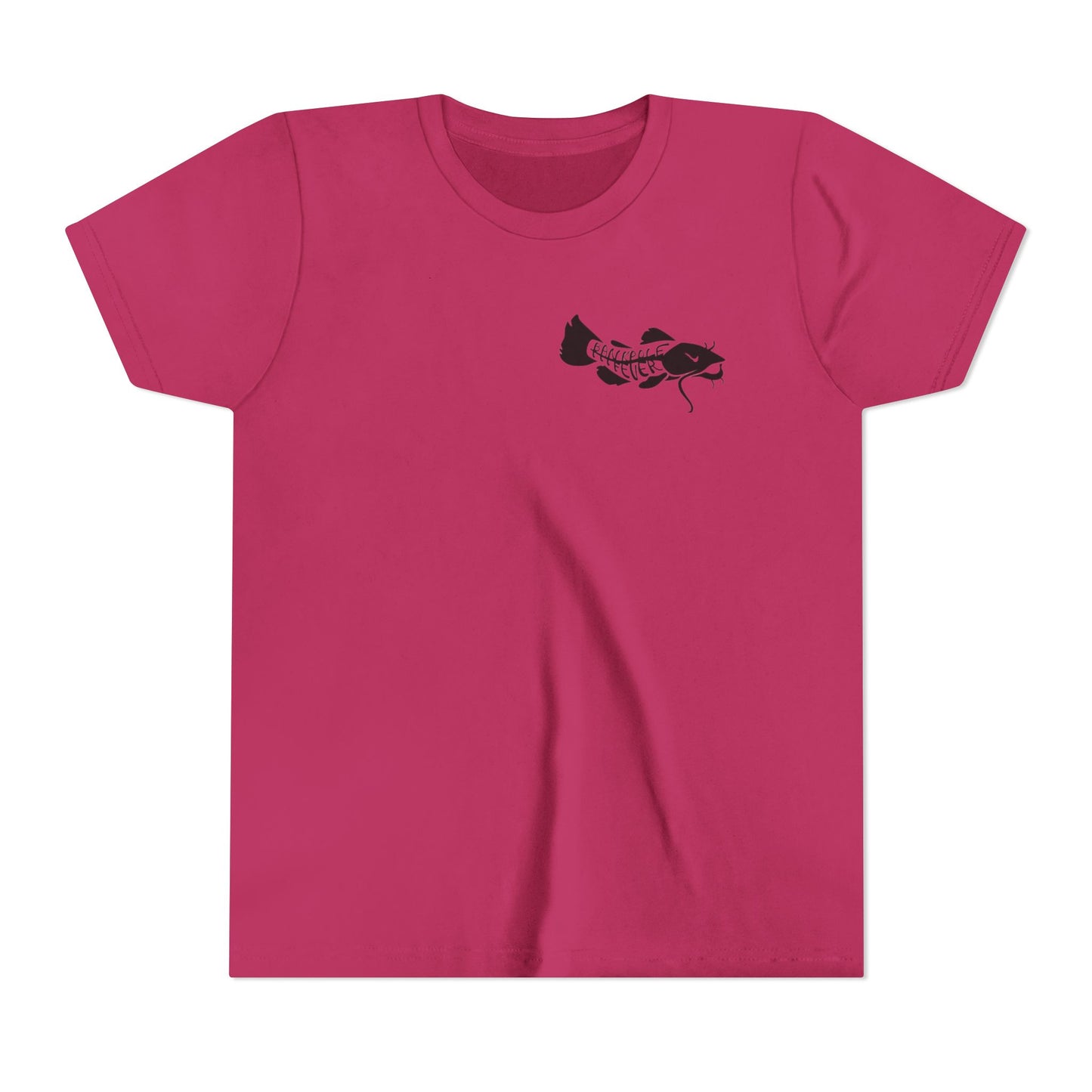 Funny Youth Short Sleeve Tee - Show Me Those Kitties Fishing Shirt
