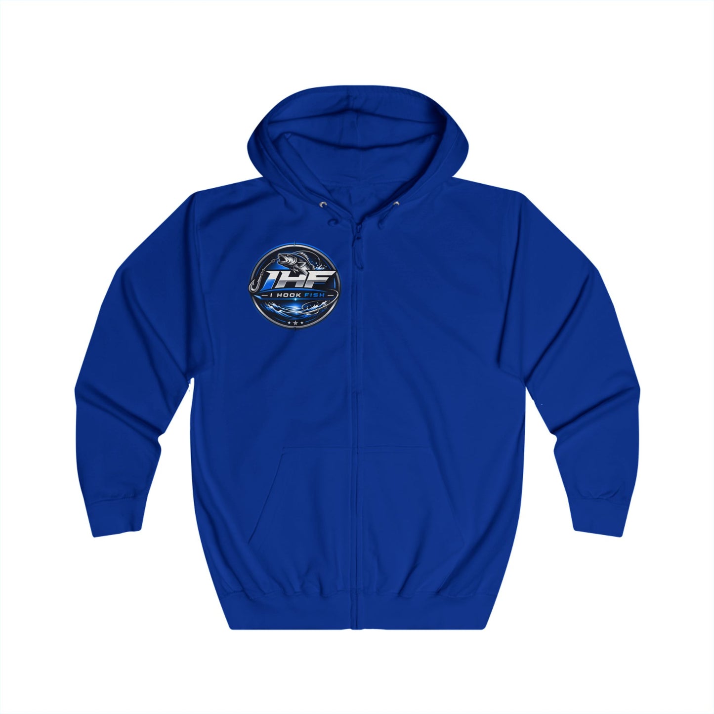 THF Racing Logo Zip Hoodie — Motorsport Graphic Full-Zip Hooded Jacket