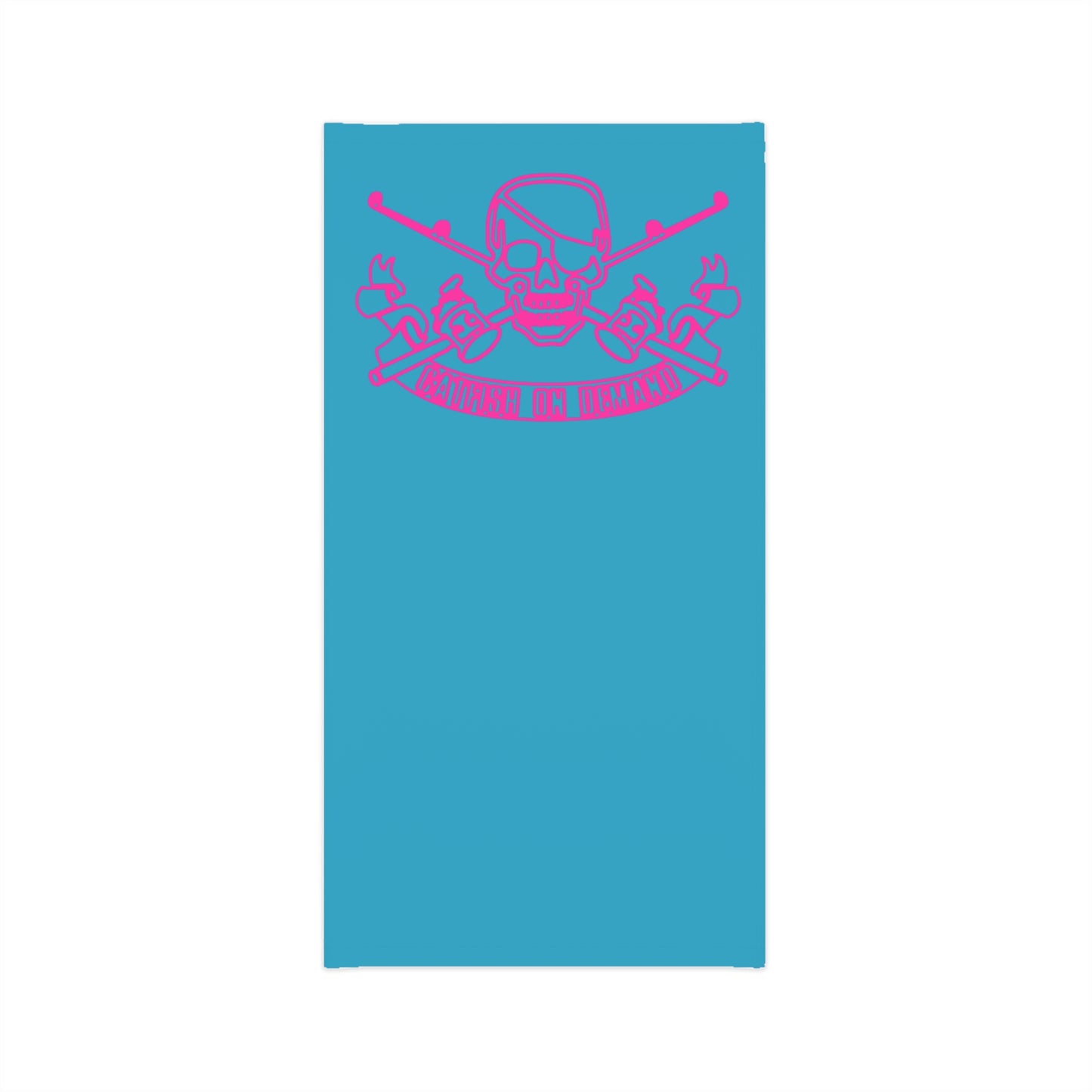 Skull and Crossbones Design Midweight Neck Gaiter - Turquoise