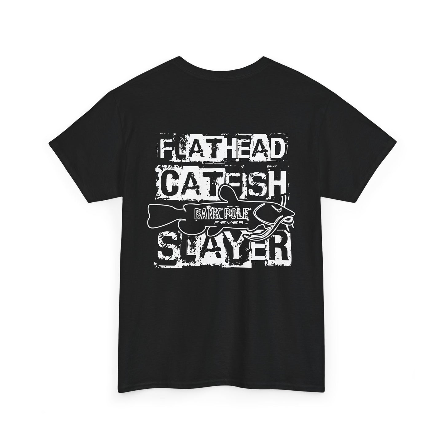 Mens/ Women's Adult Flathead Catfish Slayer Unisex Heavy Cotton Tee - Fun Fishing Shirt for Anglers