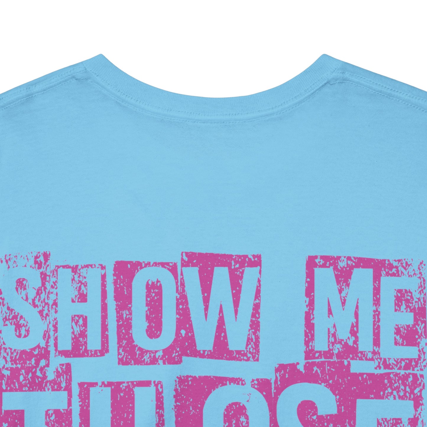 Show Me Those Kitties w/ Pink logo Unisex Heavy Cotton Tee - Fun Graphic T-Shirt for Cat Lovers