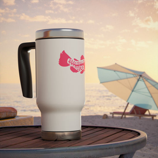 Women's Travel Mug for Fish Lovers - 14oz Stainless Steel with Handle