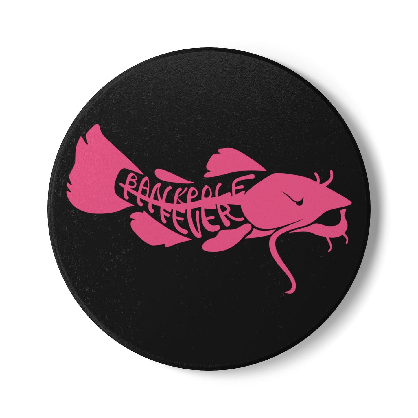 Pink Catfish Ceramic Coaster - Bankpolefever Design