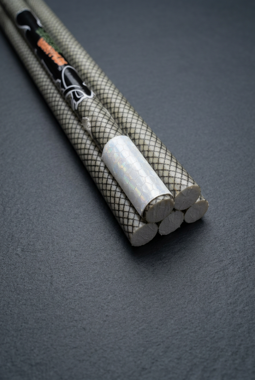 Five-pole bundle with a charcoal slate background