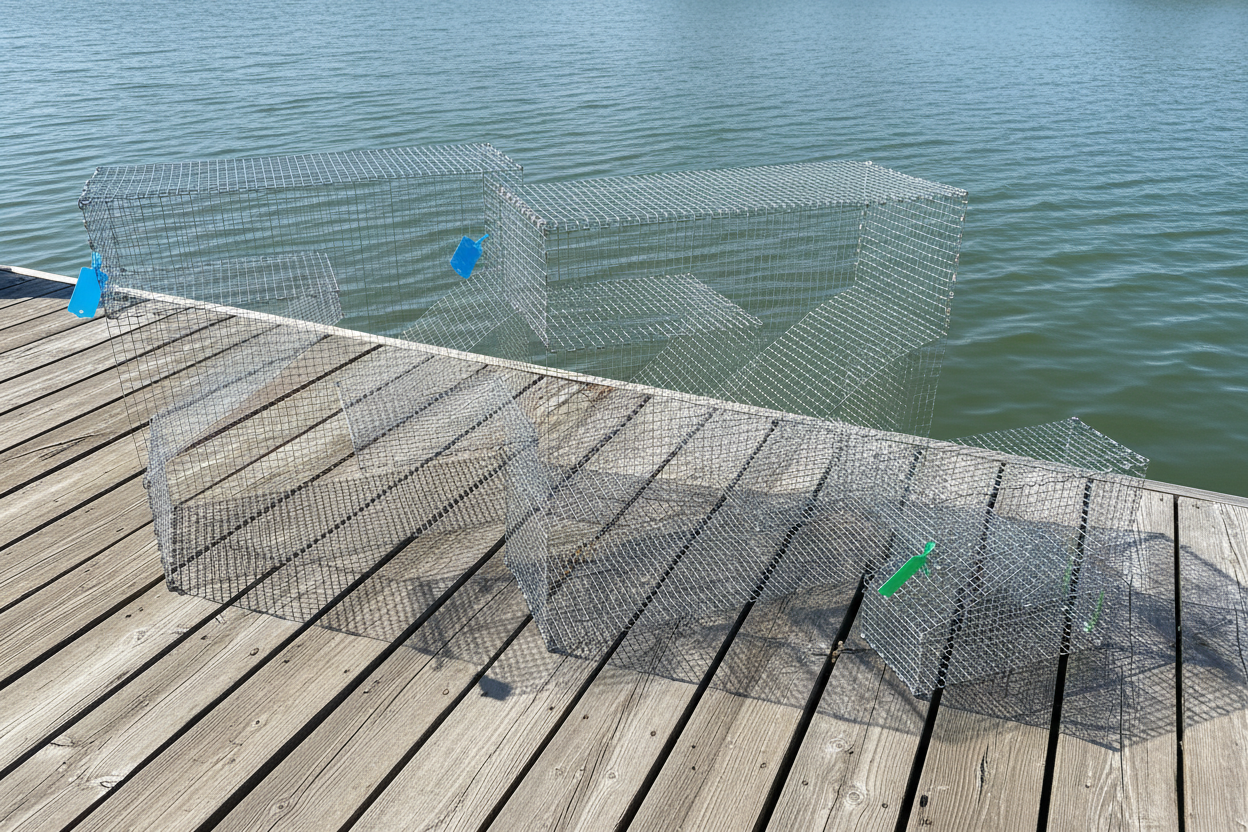 Traps on dock